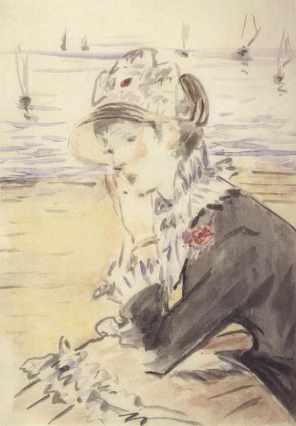 Edouard Manet Jeune fille devant la mer (mk40) Germany oil painting art